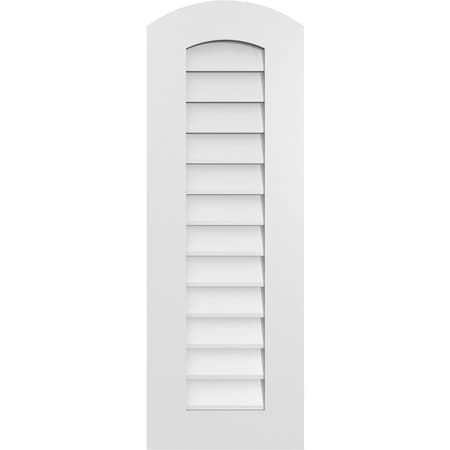 Ekena Millwork Arch Top Surface Mount PVC Gable Vent: Functional, w/ 3-1/2"W x 1"P Standard Frame, 14"W x 40"H GVPAR14X4001SF
